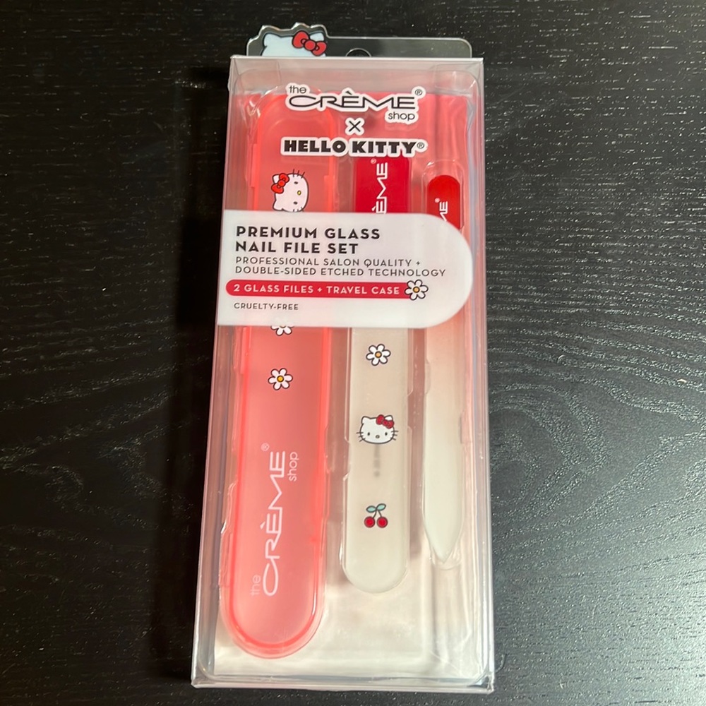 The Creme Shop x Hello Kitty Premium Glass Nail File Set NWT